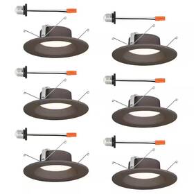 Mpn-303940503717 Envirolite Recessed Lighting Trims 5 Inch /6 Selectable Cct Dimmable Led Bronze 6 Pk