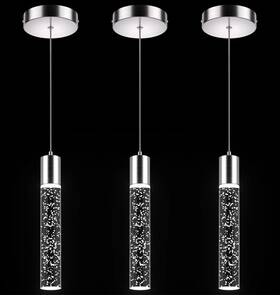 L11-3-wt Esfos Pendant Lights Kitchen Island 3 Pack 6500k Modern Brushed Nickel