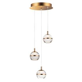 Pendant-11.75 Et2 845094090069 Swank-18w 3 Led Inches Wide By 5.5 High-natural Aged Bra