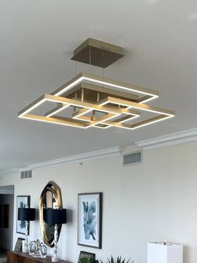 E21518-chp Et2 Contemporary Lighting E21518 Traverse 4 Light 31 Inch W Led Semi-flush Ceiling Fixture - Champagne