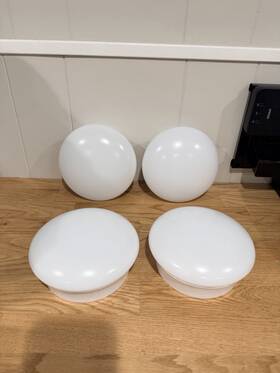 Eti 836607008923 Lot Of 4 11.5 Watt Led Spin Light Round Flush Mount 7 Inch 4000k