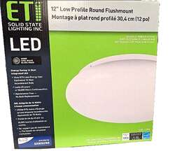 Fm-12-840-mv-n-b Eti Fm-12-840-mv-n-b/54436241 New Eti#54436241 12 Inch Low Profile Round Flushmount Led/uldamp/14w