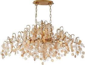 29061-013 Eurofase Campobasso 10-light Oval Chandelier Gold/clear/amber -