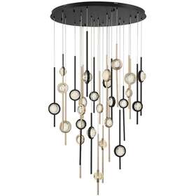 43890-033 Eurofase Inc. Barletta Chandelier Mixed Black/brass
