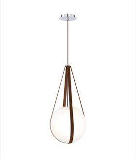 35990-017 Eurofase Lighting Rosemount - One Light Pendant-chrome Finish-opal White Glass Color