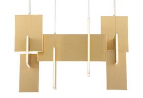 37345-013 Eurofase Lighting Coburg 9 Light 33 Inch W Led Chandelier - Painting Bronze