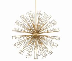 43865-025 Eurofase Lighting 43865 Dendelio 35 Light 54 Inch W Sputnik Chandelier - Gold