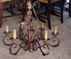 5031pd Euroluxhome 5031pd/8045 Vintage Chandelier Rustic Lodge 6-light Ponderosa Brown 28 Inch Large