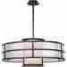 F2737 Discus Troy Lighting Graphite 2 Light Pendant With Opal Glass Shade 782042763227