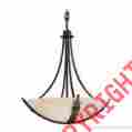 F2766 Kendo Troy Lighting 3 Light Pendant Bronze Hand-worked Wrought Iron