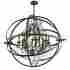 F2998 Byron Troy Lighting 8 Light Pendant In Vintage Bronze 782042813403