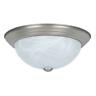 F7632-53 Sunset Lighting Nickel Watt Flush Mount Ceiling Fixture 098197399403
