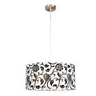 320643 Fabric Light 18- Nickel Portfolio Brushed Shade Pendant