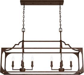19983 Fan Company Highland Hill Chandelier Textured Rust