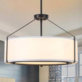 Fa007 Fanousek 20inches Drum Chandeliers 5-light Modern Farmhouse Pendant Light Fixture