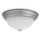 2715mn Faux Capital Shades Alabaster White Lighting Mount Flush Glass