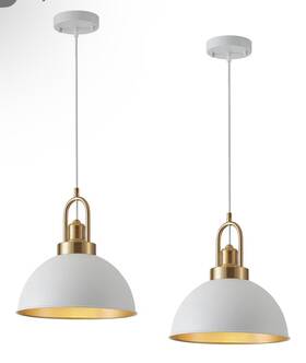 B0bxsjqwnw Febeleven White Farmhouse Pendant Light Adjustable Height Set 2