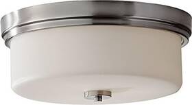 Fm371bs Feiss 15 Inch Kincaid 3-light Flush Mount Brushed Steel And Glass Fm371bs Feiss 15 Inch Kincaid 3-light Flush Mount Brushed Steel And Glass