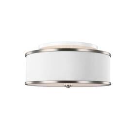 Sf339sn Feiss Generation Lighting Lennon Medium Semi-flush Mount Satin Nickel Finish