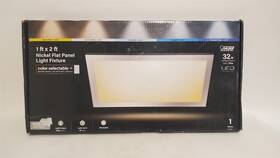Feit Electric 017801741919 74191 1 Ft X 2 Rectangular Nickel Flat Panel Led Light Fixture