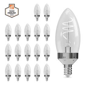 Feit Electric 313112126194 60w Equivalent B11 E12 Candelabra Switch To Dim White Filament Clear Chandelier