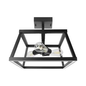 Fm15-3t5cctnlbk Feit Electric Katalyst 3-light Led Adjustable Cct Matte Black Semi Flush Mount Light