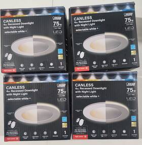 Nl5cctca4 Feit Electric Ledr4xt/ho/nl5cctca4 4 Inch Led Canless Recessed Downlight With Night Light Mode And Int