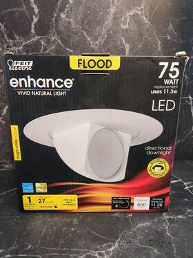 Ledr56scp Feit Electric Ledr56scp/930ca 1-pk 850 Lumen 3000k Adjustable 5/6 Inch Dimmable Retrofit Kit