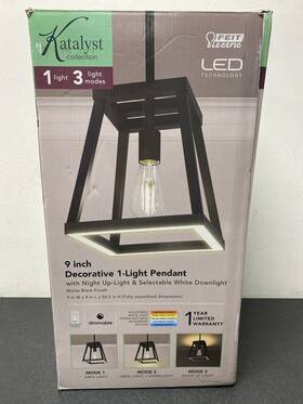 Pnd95cctnlbk Feit Electric Katalyst 60w Matte Black Led Pendant Light Adjustable Cct