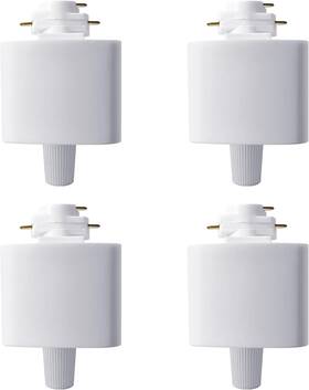 Fiabtool 445026894845 4-pack White H-type 3-wire Track Light Adapter Connector Universal Led L