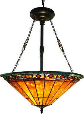 Jh2024 Fine Art Lighting Tiffany Hanging Lamp 20 By 26-inch 240 Glass Cuts
