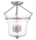 50405-91 Fixture Brushed 4 Mount Buchanan Ceiling Nickel Lighting Livex Light