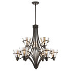 1540.00 Fixture Light Ceiling Hang 9 Sienna Chandelier Diningroom Amber Burnt