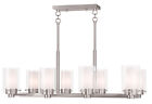 50678-91 Fixture Lighting Ceiling Livex 8 Nickel Manhattan Brushed Chandelier