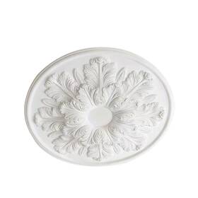 22239 Fixturedisplays 25.59 Inch Ceiling Medallion Decorative Round White Plaster Carved Lamp Plate