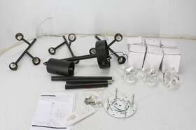 Mmq3825-b-9 Flashing God 9 Light Sputnik Chandeliers Mid Century Black Crystal