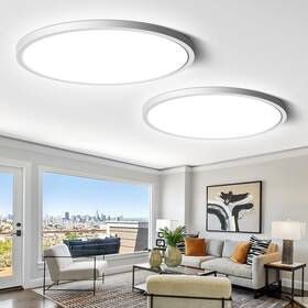 Lm-xdd-us-24w-pw-2p Fletergib 2 Pack 12 Inch Led Flush Mount Ceiling Light Fixture 5000k Daylight White