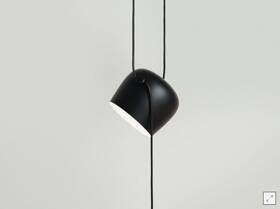 Fu009830 Flos Aim Led Black Pendant Light By Bouroullec Bros Aluminum Optical Pc