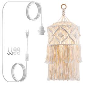 Boho-04 Flsfu Boho Plug In Pendant Light Hanging With Cord La