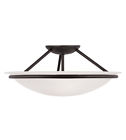 4824-04 Flush 3 Light Lighting Fixture Newburgh Black Sale Livex Ceiling Semi