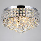L985-bm-465 Flush Crystal Antonia Mount Ornate Chandelier Chrome