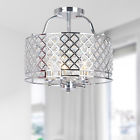 L101-lu-523 Flush-mount Crystal Evelyn Chandelier Chrome Ceiling