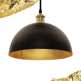 Pl-lo212 Flynix Black And Gold Leaf Pendant Light Vintage Ceiling Hanging Fixture Farmhous