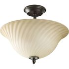 P3829-77 Forged Glass Shades Lighting Bronze Semi-flushtextured Progress