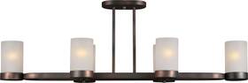 2648-06-32 Forte Lighting 2648-06 Bronze 6-light 1 Tier Chandelier
