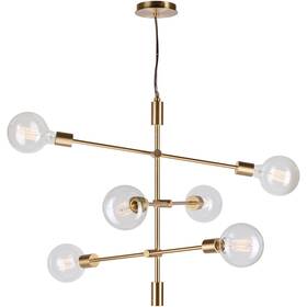 7117-06-12 Forte Lighting Baton Chandelier Soft Gold