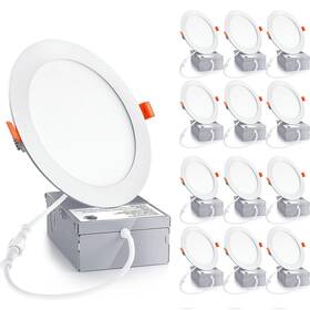 Fs-6in-12w Foshinlux 12 Pack 6 Inch Ultra-thin Led Recessed Ceiling Light With Junction Box R