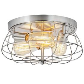 Ulxd001-3 Foucasal Flush Mount Ceiling Light Brushed Nickel Fixture 3-light Modern