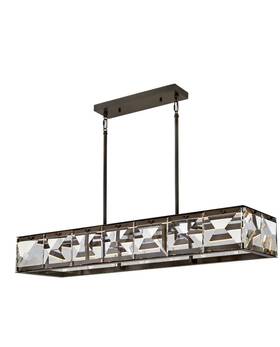 Fr30106bx Fredrick Ramond Fr30106 Jolie 45 Inch W Led Crystal Linear Chandelier - Black