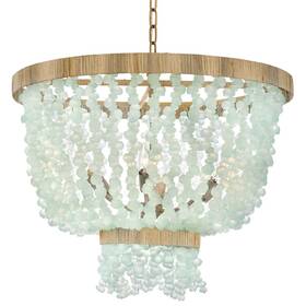 Fr30206bng-bg Fredrick Ramond Fr30206 Dune 6 Light 25 Inch W Beaded Waterfall - Burnished Gold /